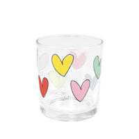 SAFTGLAS Herzen in Bunt - 200 ml - Multicolor, Glas (0.2L) - Blond Amsterdam