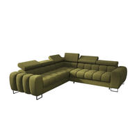 ECKSOFA Bastien Mit Schlaffunktion - Grün, Holzwerkstoff/Textil (260/260cm) - Fun Möbel