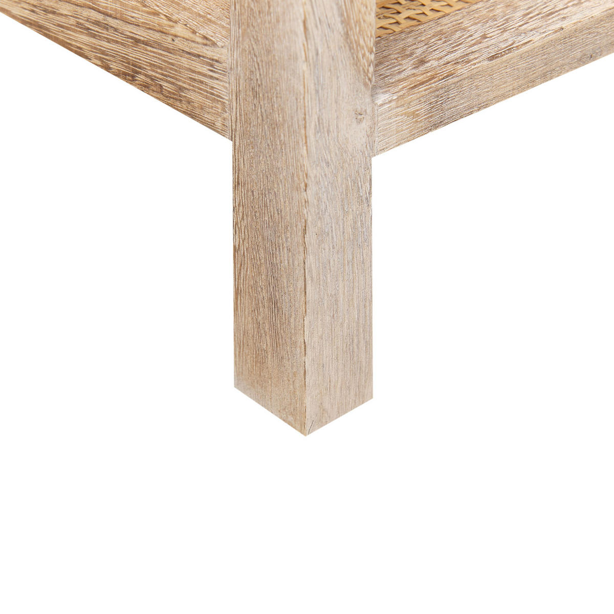 NACHTTISCH Rattan heller Holzfarbton 1 Schublade 35/29 cm Esto - Hellbraun, Holz (35/51/29cm) - Beliani