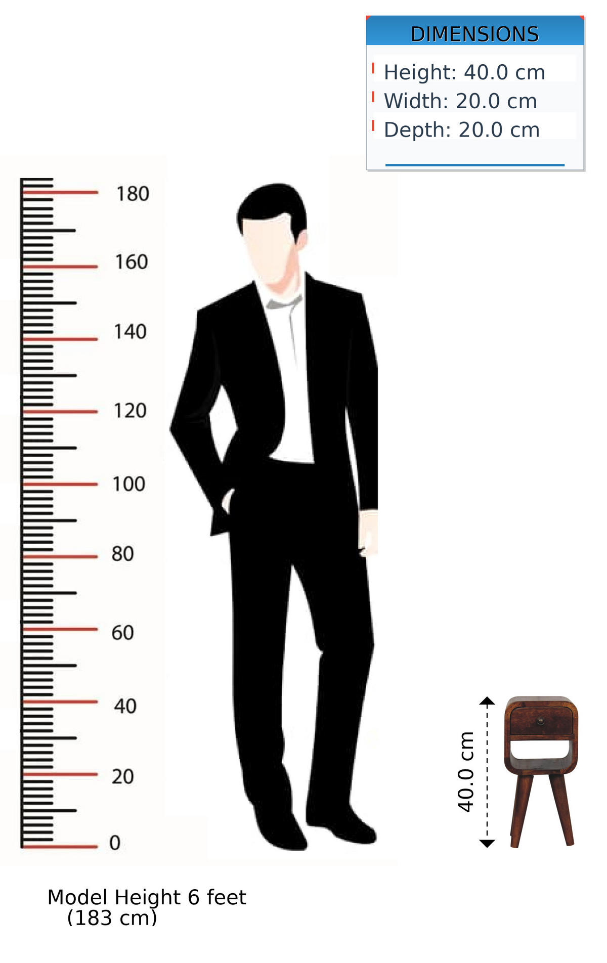 NACHTTISCH Extra Mini Curve Lower, 1 Schublade ,1 Offenes Regal, Braun - Messingfarben/Braun, Mangoholz/Holz (20/40/20cm) - Artisan Furniture