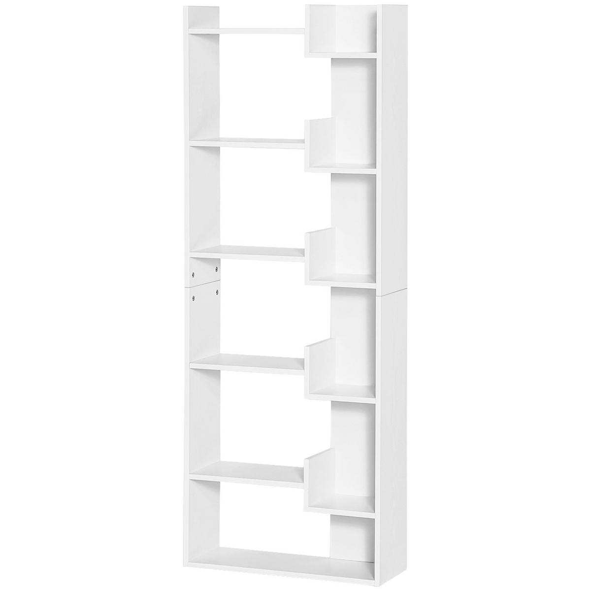 BÜCHERREGAL 60/21/162,5 cm Weiß - Weiß, Kunststoff (60/162.5/21cm)