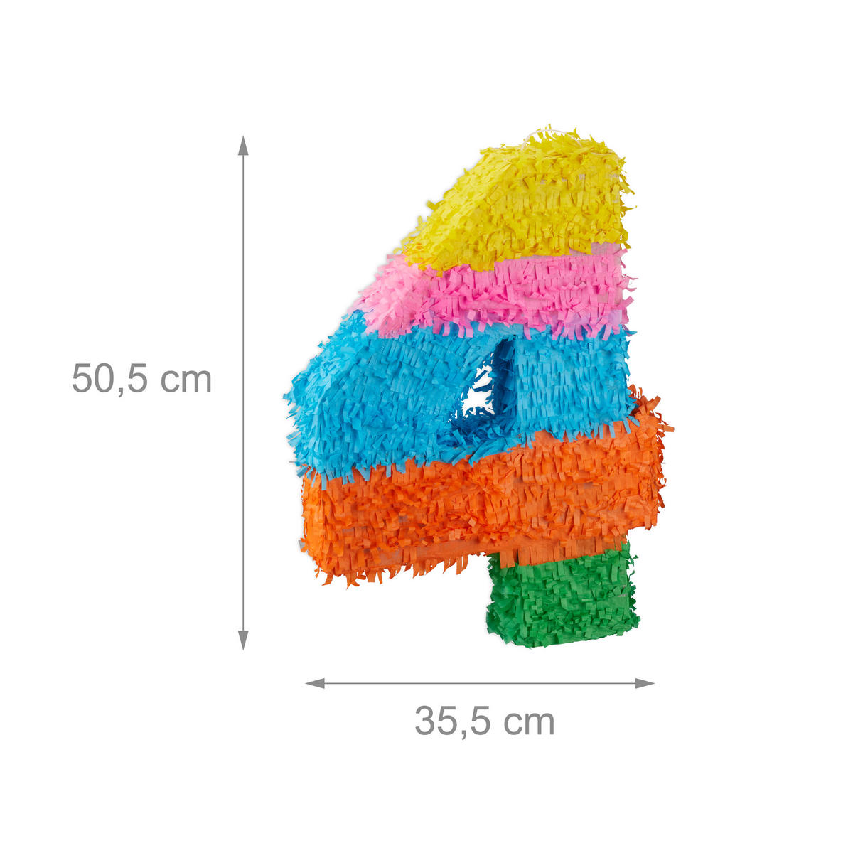 PINATA - Multicolor, Papier (35.5/50.5/7.5cm) - Relaxdays