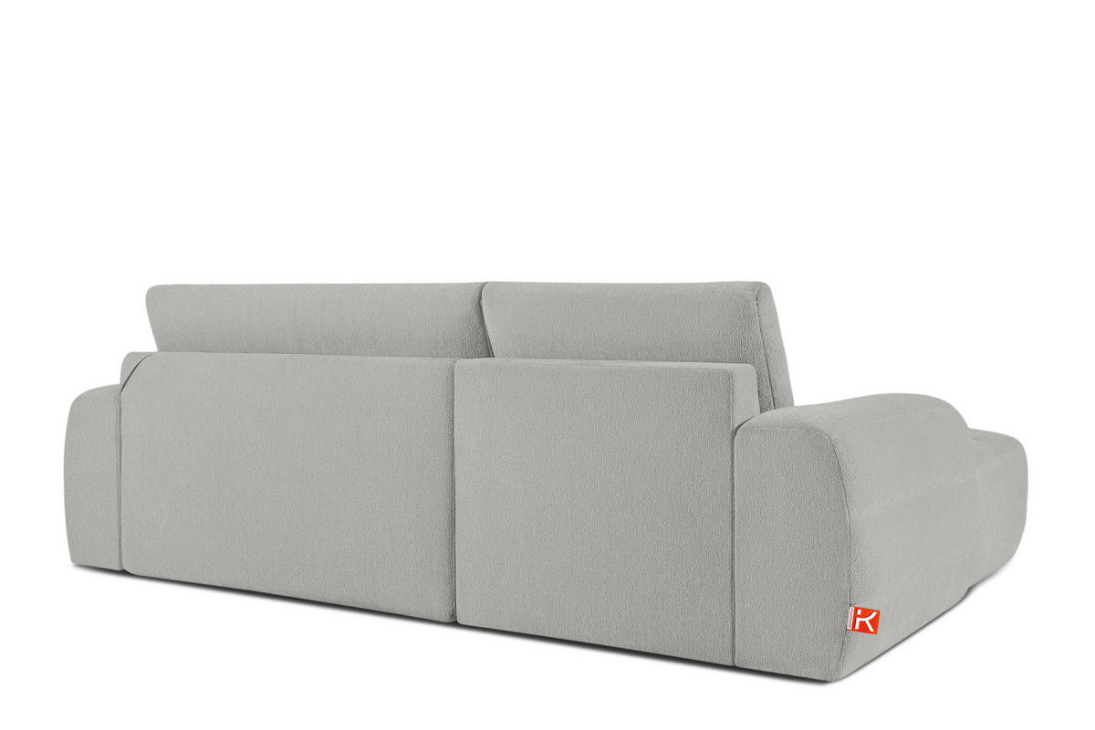 ECKSOFA LINKS BLUME, Hellgrau - Hellgrau, Holz/Holzwerkstoff (271/164cm) - KONSIMO®