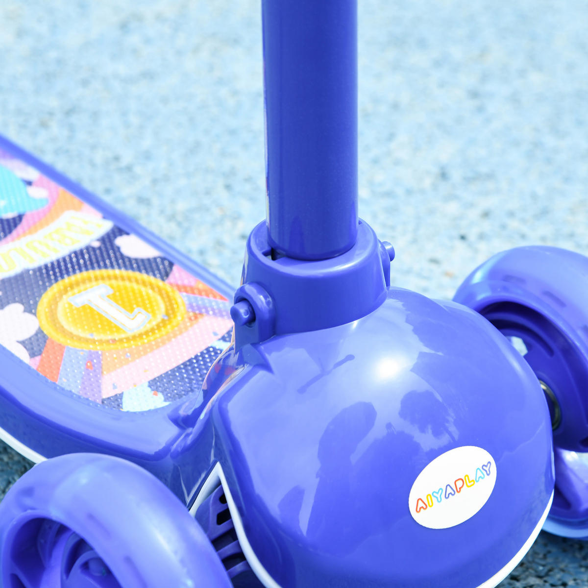 KINDERSCOOTER DE-16957 3 Räder mit LED-Leuchten Blau - Blau, Kunststoff (52/29/76cm) - ComfortXL