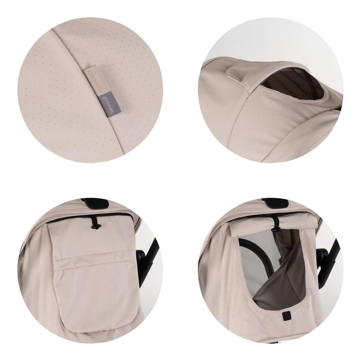 KINDERWAGEN Go Twistige Sitz drehbar PU-Reifen klappbar Federung Korb - Beige, Metall (70/55/103cm) - Chipolino
