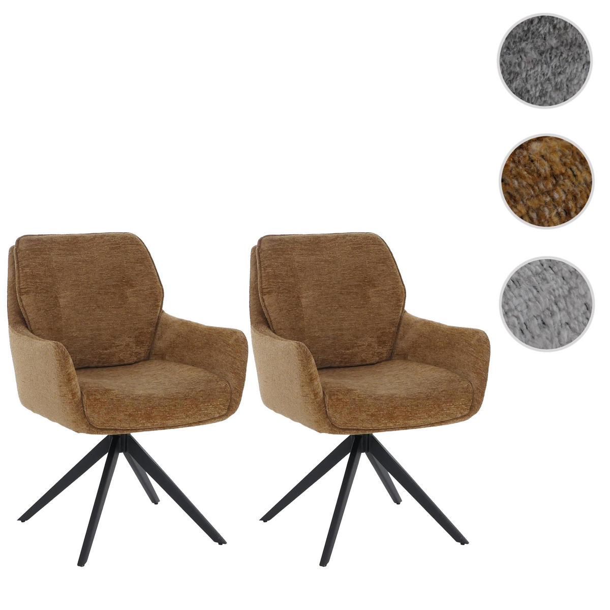 ESSZIMMERSTUHL Gelb 2er-Set - Gelb, Metall (61/88/61cm) - MCW