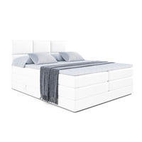 BOXSPRINGBETT OHIO KING - 120x200 - H3/H4 - Weiß Hochglanz - Weiß Hochglanz, Holzwerkstoff (120/200cm) - ALTDECOR