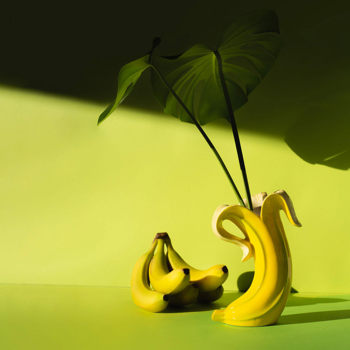 BLUMENVASE Banana Romance, Dolomit, Gelb, 21.8 cm - Gelb, Keramik (21.8cm) - Donkey Products