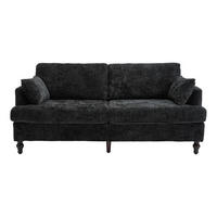 SOFA 2-Sitzer 175/83/78 cm Schwarz - Schwarz, Textil (83/78/175cm)