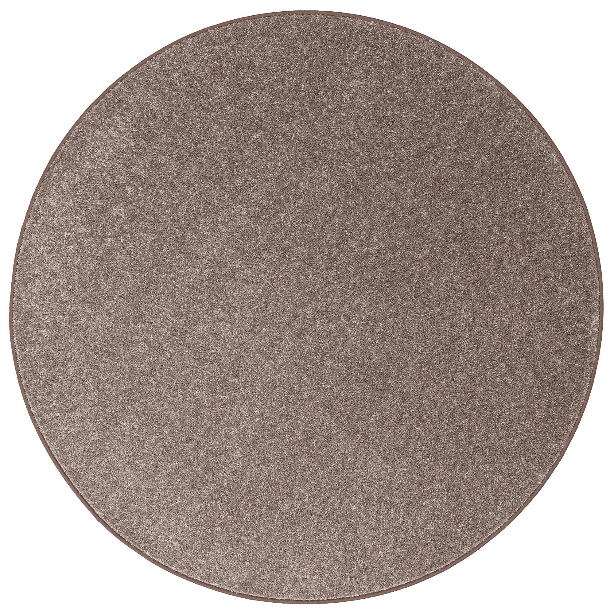 HOCHFLOR VELOURS TEPPICH COTTAGE RUND - Taupe, Textil (100/100cm) - Snapstyle