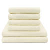 HANDTÜCHER SET, 6er-Set, 50x100 cm + 70x140 cm, 100% Baumwolle, Gelb - Creme, Textil (50/100cm) - Zollner
