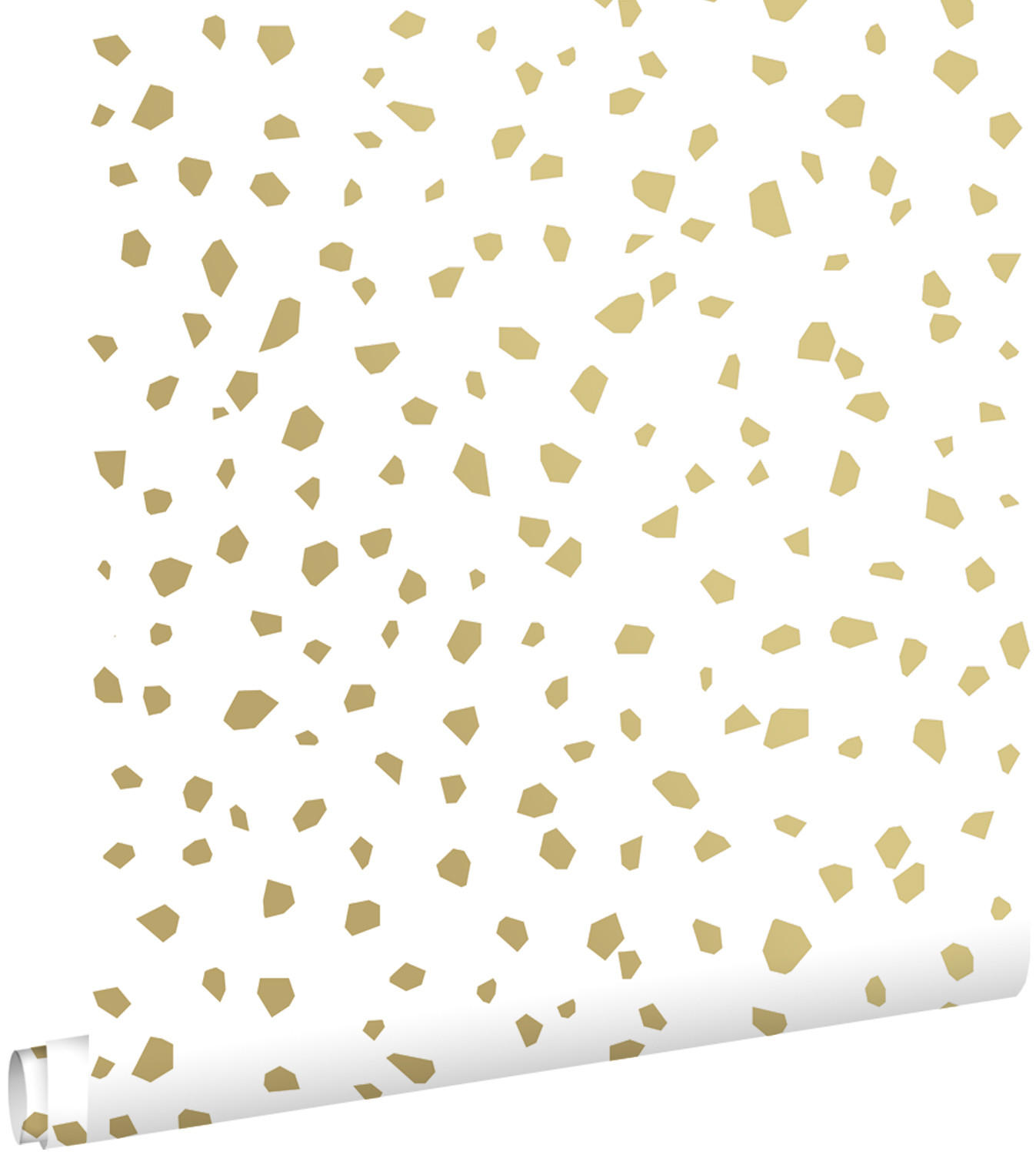 TAPETE Terrazzo-Motiv 53 cm x 10.05 m - Weiß, Papier (53/1000cm) - ESTAhome