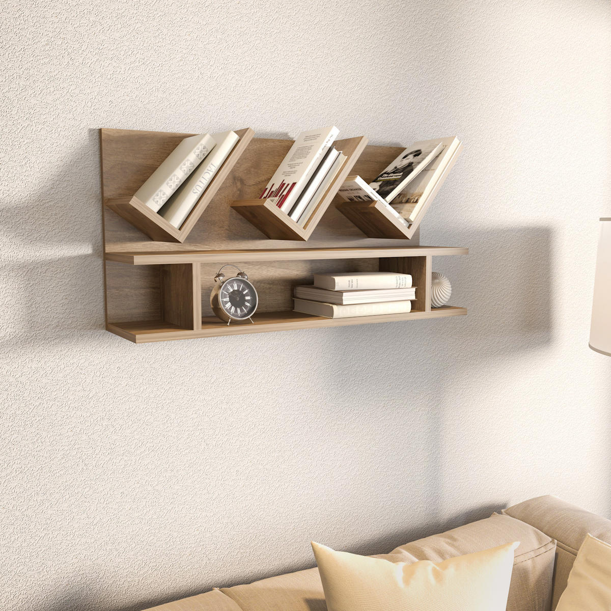 BÜCHERREGAL Larissa Walnuss - Eichefarben, Holzwerkstoff (22.5/45/90cm) - Decorotika