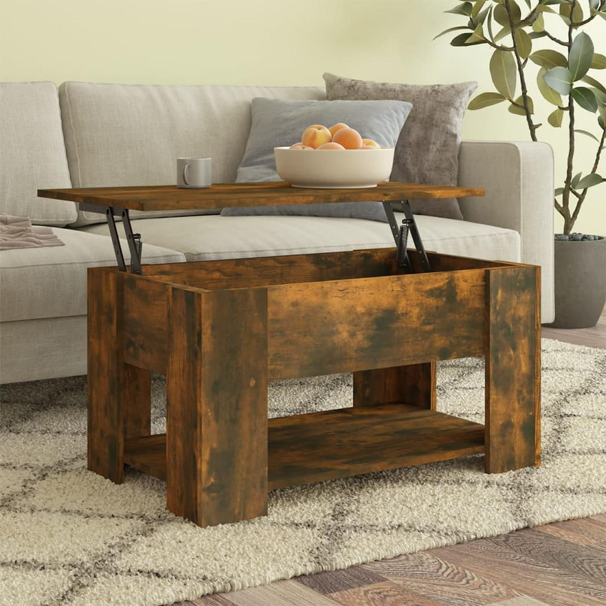 COUCHTISCH Räuchereiche 79x49x41 cm Holzwerkstoff - Braun, Holzwerkstoff (79/49/41cm) - furnicato