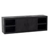 TV-MÖBEL aus Mangoholz 200cm, schwarz - Schwarz, Holz (180/60/40cm) - Giga Meubel