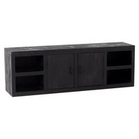 TV-MÖBEL aus Mangoholz 200cm, schwarz - Schwarz, Holz (180/60/40cm) - Giga Meubel