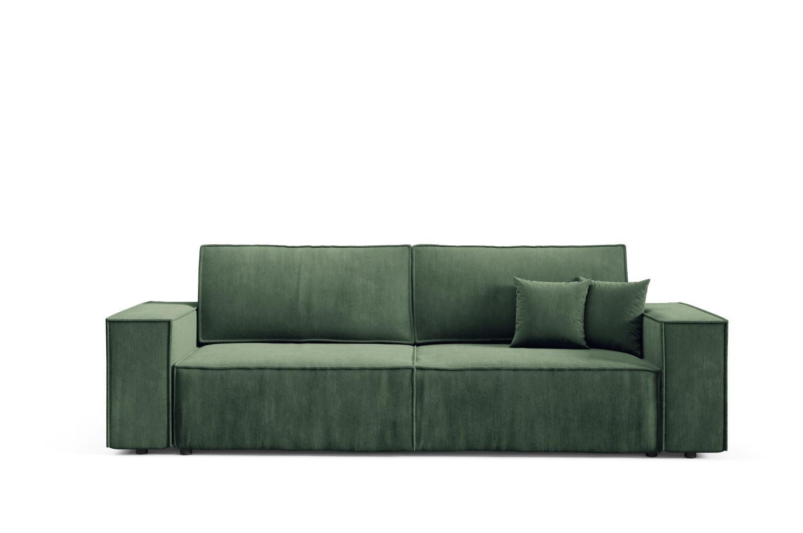 SCHLAFSOFA mit Bettkasten Grün - Grün, Textil (255/88/102cm) - Furnisell