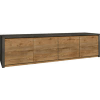 LOWBOARD Montana Eiche Lefkas / grau 170 / 43 / 47cm - Eichefarben/Grau, Holz/Holzwerkstoff (170.3/47.6/43.3cm) - Feldmann-Wohnen