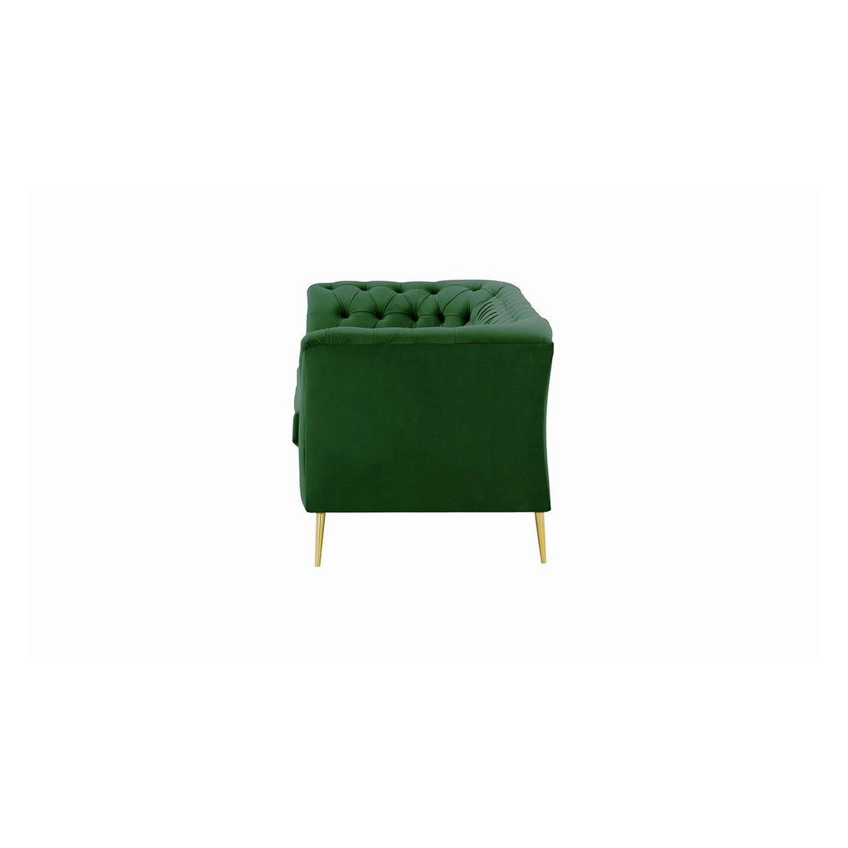 ZWEISITZER-SOFA Chesterfield Modern-Velluto 10 - Grün, Holz/Textil (183/74/80cm)