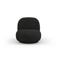 DREHSESSEL Chuck aus Boucle schwarz - Schwarz, Textil (77/80/78cm) - Micadoni