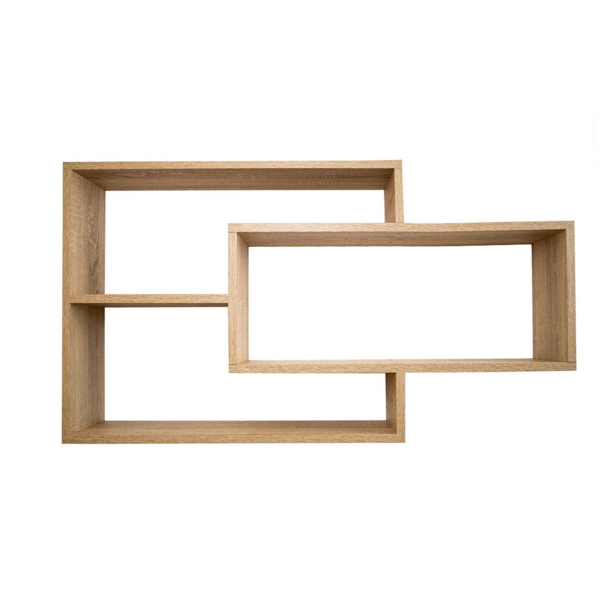 SCHWEBEREGAL KARO Natur - Naturfarben, Holzwerkstoff (20/59/104cm) - Mein-Regal