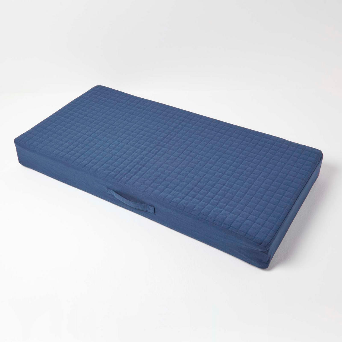 SITZKISSEN-BEZUG für Sofa-Auflage 100/50/10 cm, Baumwolle - Dunkelblau, Textil (100/50/10cm) - Homescapes