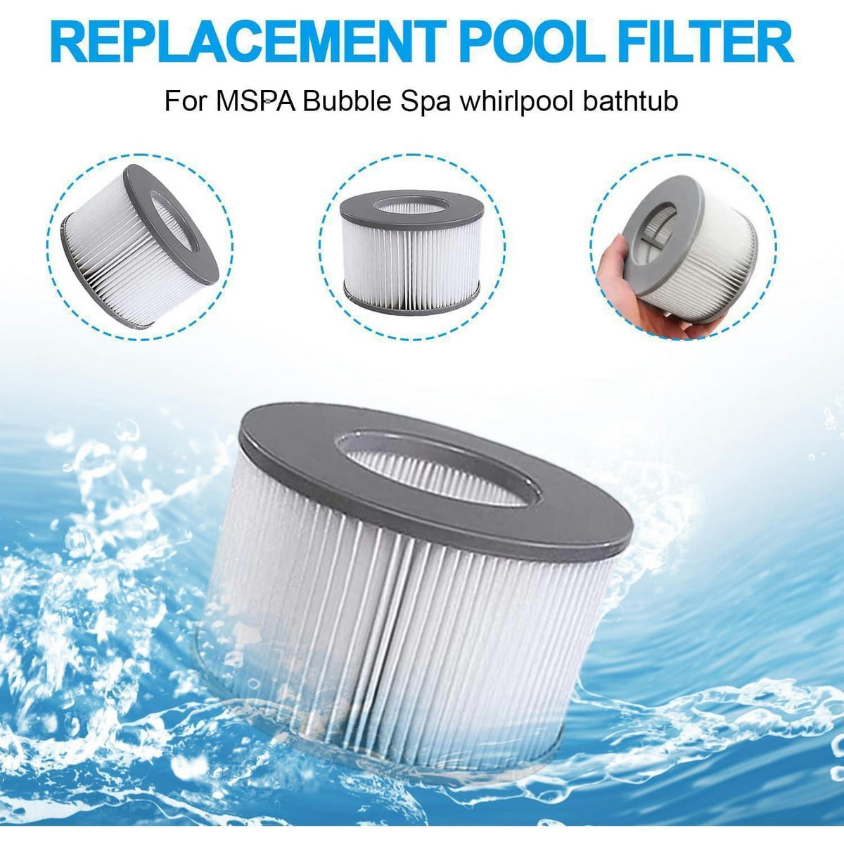 FILTERKARTUSCHEN 6er Set für Whirlpools und aufblasbare Pools - Multicolor, Kunststoff (1/1/1cm)