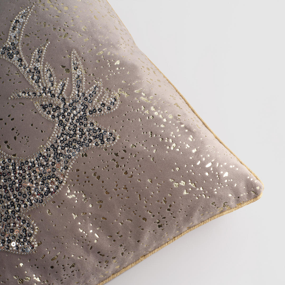 KISSENBEZUG Dridis, 45x45cm, Beige, Weihnachten Kissenhülle, Weihnachtsdeko, Christmas, Weihnachtsmotiv Sofakissen Dekokissenbezuge - Beige, Kunststoff (45/45cm) - home&you