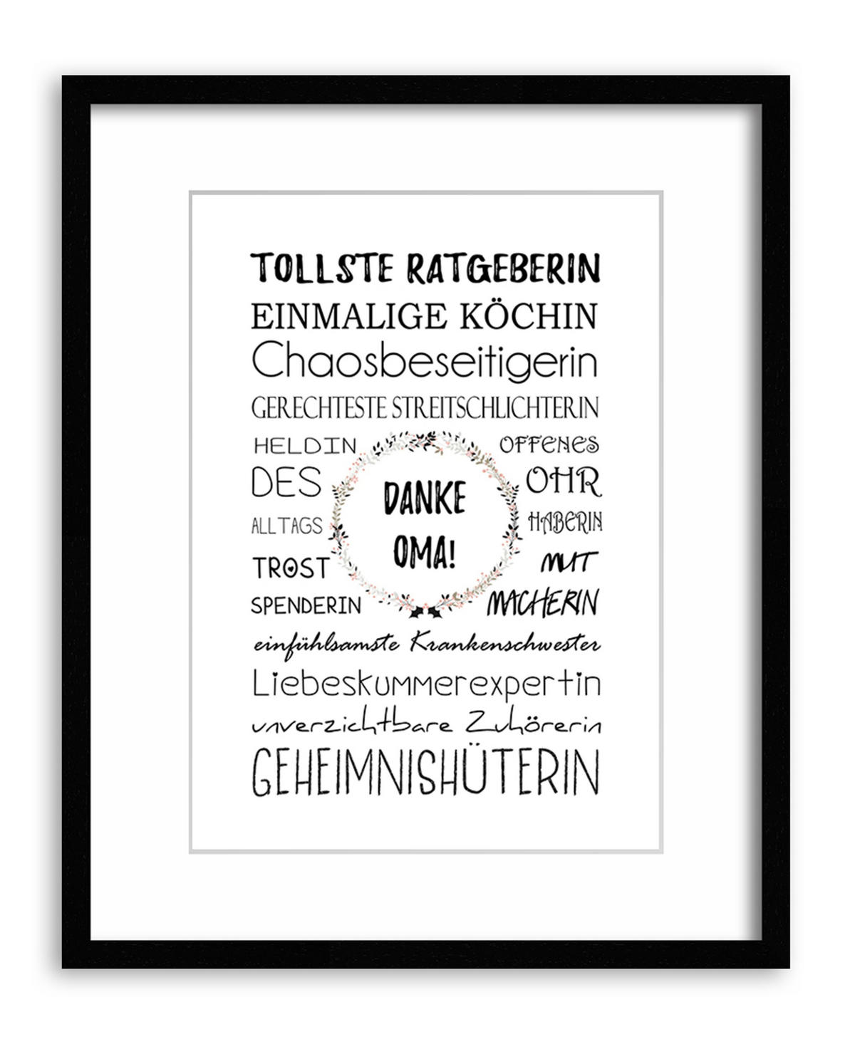 POSTER DIN A4 21x29,7 cm Spruch Geschenk Oma - Weiß, Papier (21/29.7/2cm) - artissimo