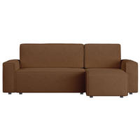 ECKSOFA Copertino Braun beidseitig montierbar - Schwarz/Braun, Kunststoff/Textil (244/145cm) - Selsey
