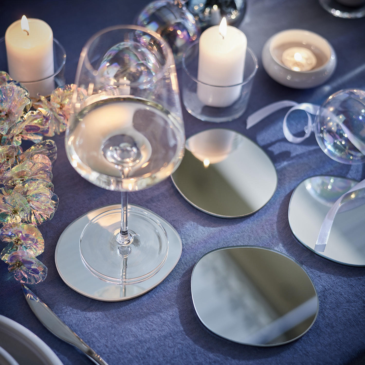 SPIEGELUNTERSETZER (4er Set) Mirror - Silberfarben, Glas (12/11cm) - BUTLERS