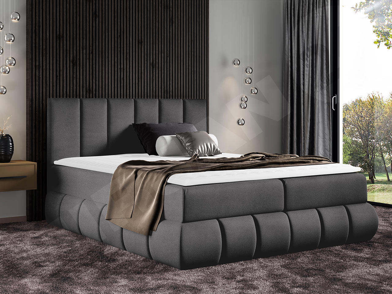 BOXBETT Venezia - Grau, Holz (140/200cm) - MIRJAN24