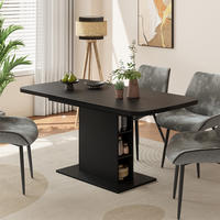 ROZKLÁDACÍ JÍDELNÍ STŮL Fenaro Černá - černá, kompozitní dřevo (80/120/77.3cm) - Vicco