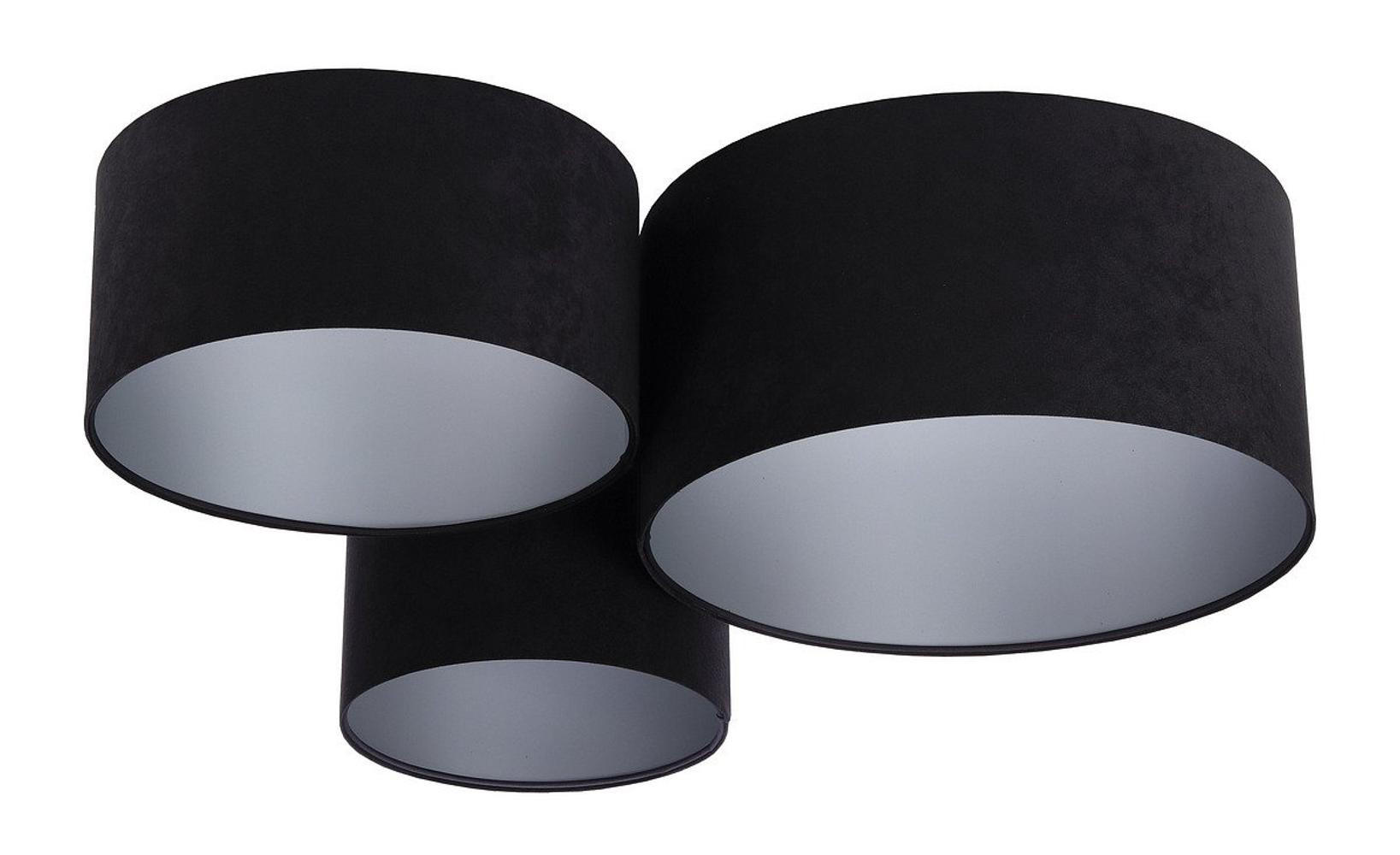 LAMPENSCHIRM Schwarz 75/34 cm - Silberfarben, Kunststoff (75/75/34cm) - KUNSTLOFT