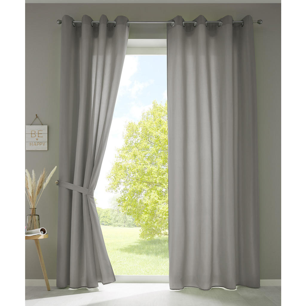 Thumbnail - Gardinenbox Vorhang, Hellgrau, Textil, 140x225x225 cm, Oeko-Tex® Standard 100, Wohntextilien, Gardinen & Vorhänge, Ferti...
