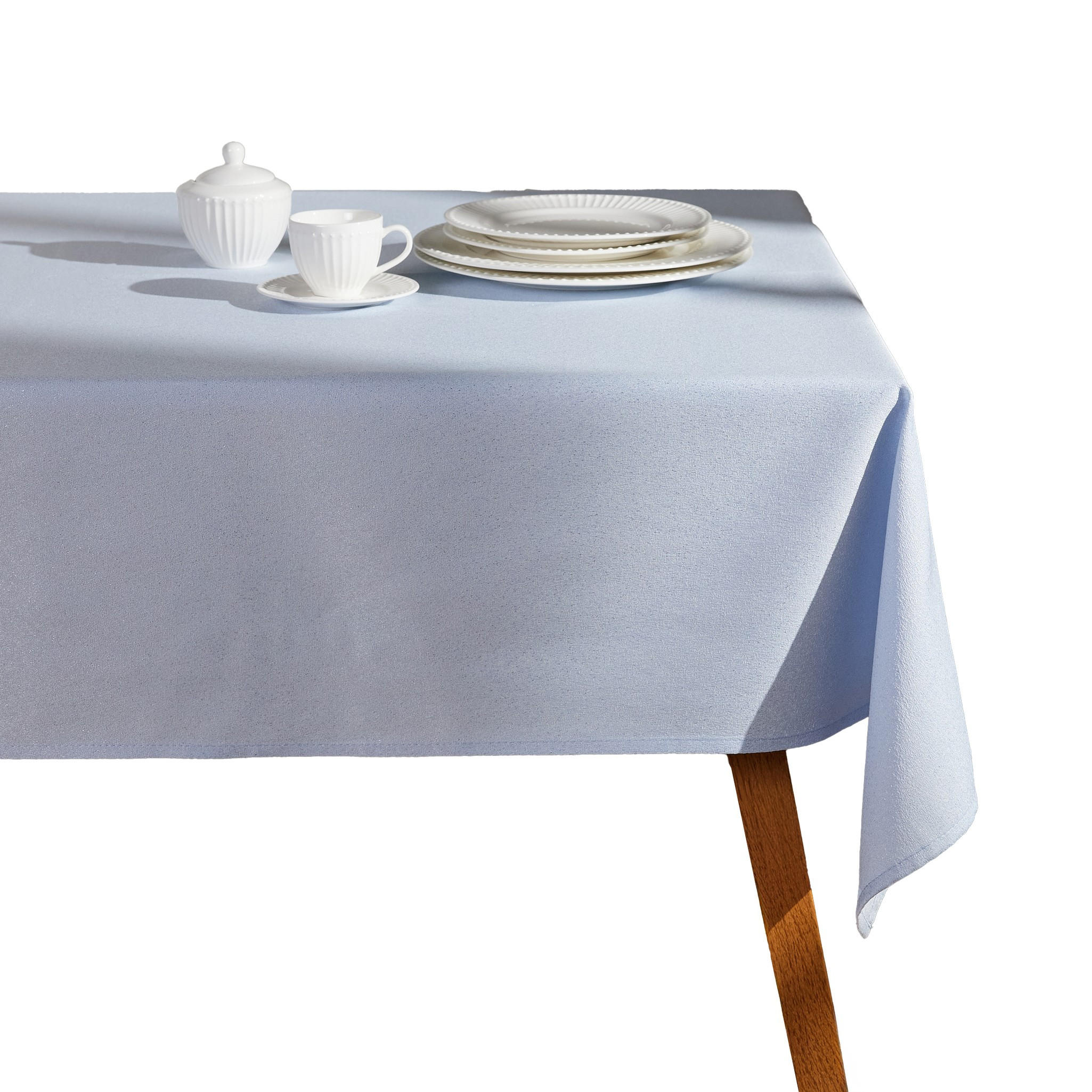 TISCHDECKE Badala - Hellblau, Textil (300/150/1cm) - home&you