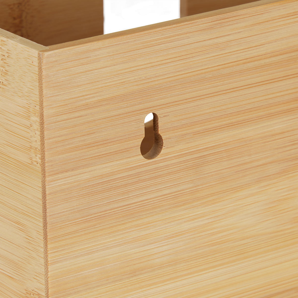 ZÁSOBNÍK na papier - svetlohnedá, drevo (27/16/13cm) - Relaxdays