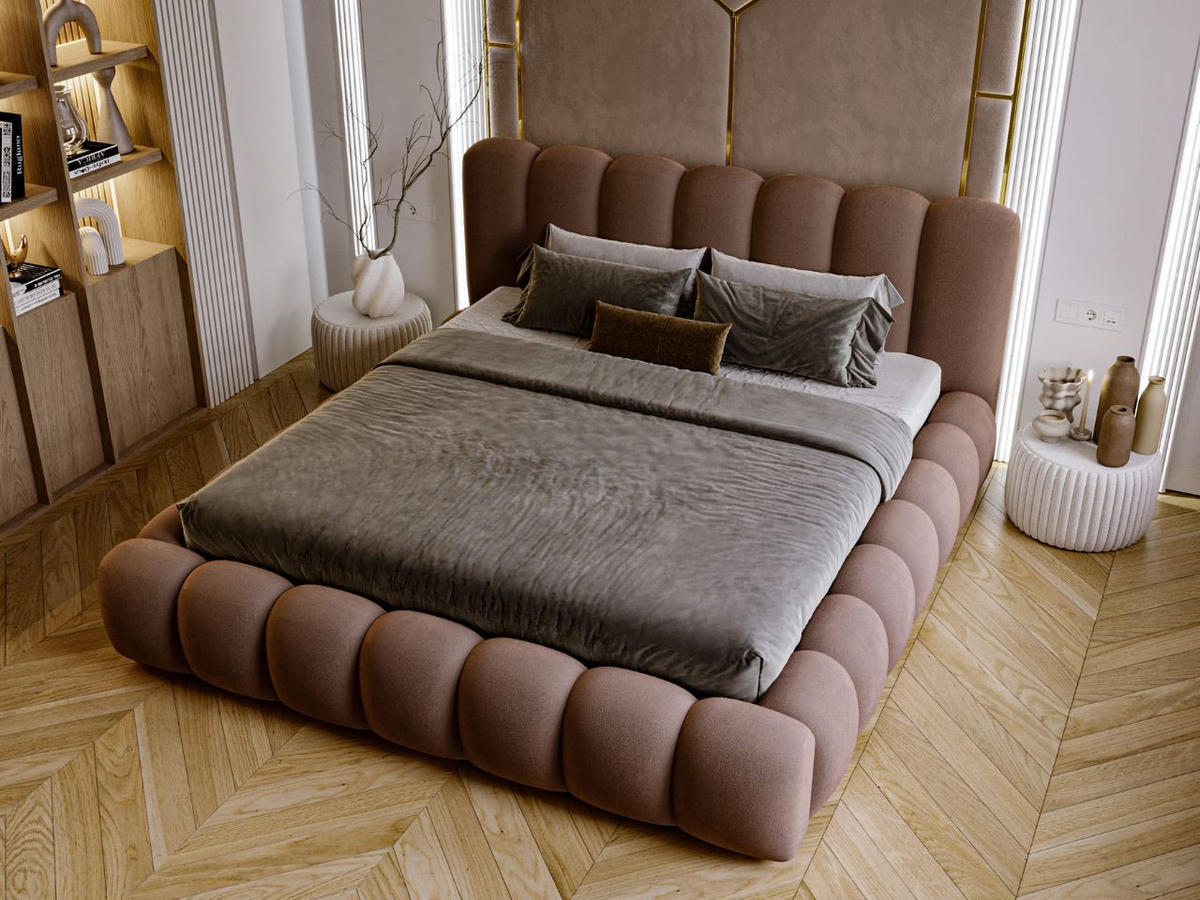 POLSTERBETT Averia 160x200 Braun - Braun, Textil (160/200cm) - Graingold