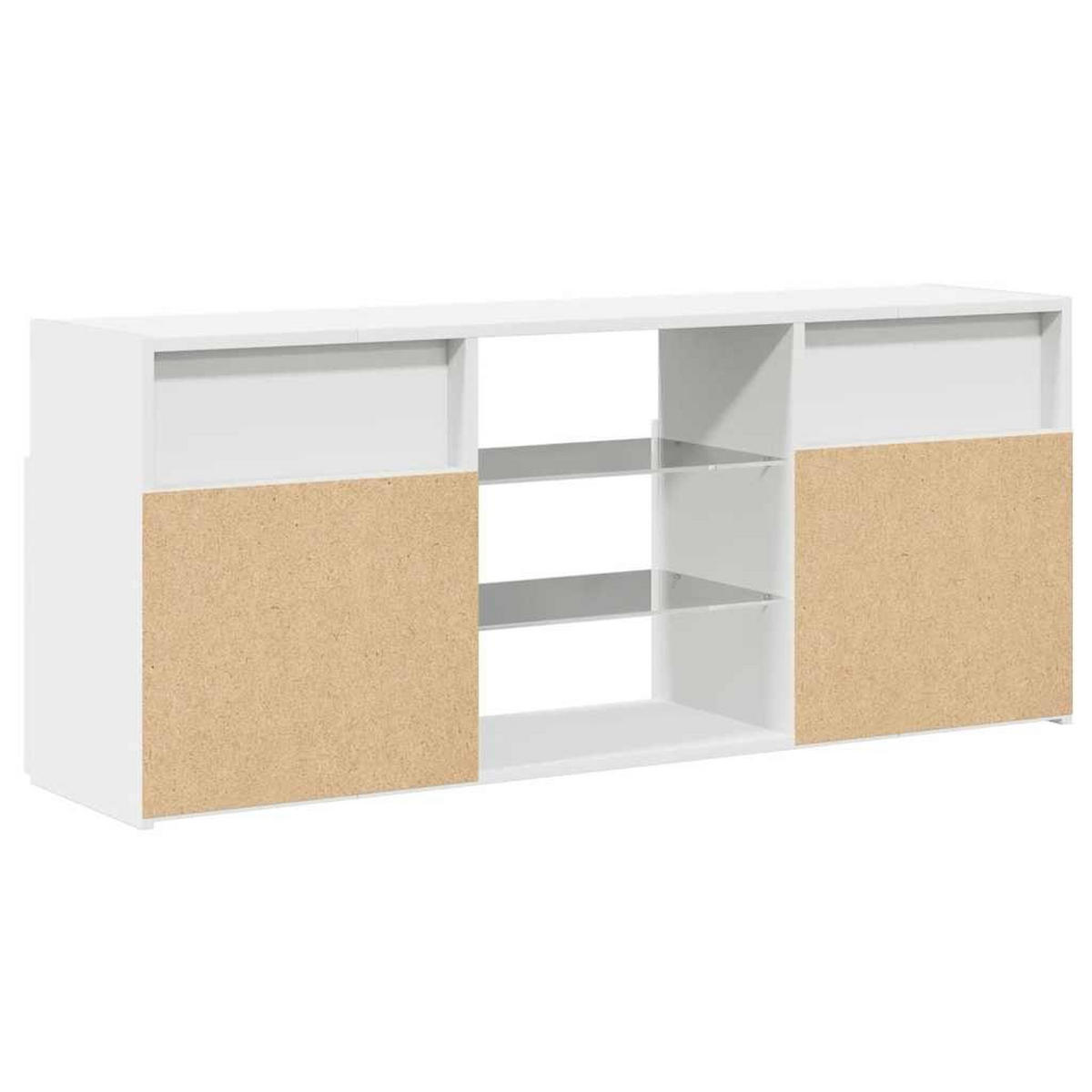 TV-SCHRANK Mit Led-Leuchten Weiß 120/30/50 Cm - Weiß, Holz (120/50/30cm) - vidaXL