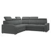 ECKSOFA Oslo 2rR2p - Dunkelgrau/Silberfarben, Holz/Kunststoff (250/250cm) - MIRJAN24