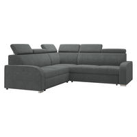 ECKSOFA Oslo 2rR2p - Dunkelgrau/Silberfarben, Holz/Kunststoff (250/250cm) - MIRJAN24