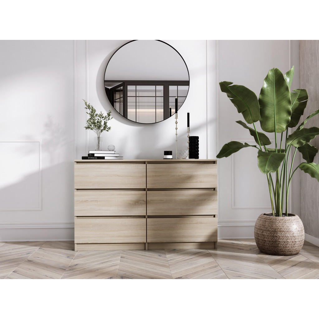 Thumbnail - 3XE Living Kommode, Sonoma Eiche, Holzwerkstoff, 120x78x39 cm, Wohnzimmer, Kommoden & Sideboards, Kommoden