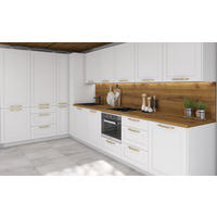 KÜCHENLEERBLOCK Oslo weiß 212cm / 392cm / 207cm 13-teilig mit Vollauszug (REJS Comfort Box) - Weiß, Holzwerkstoff/Metall (212/207/392cm) - Feldmann-Wohnen