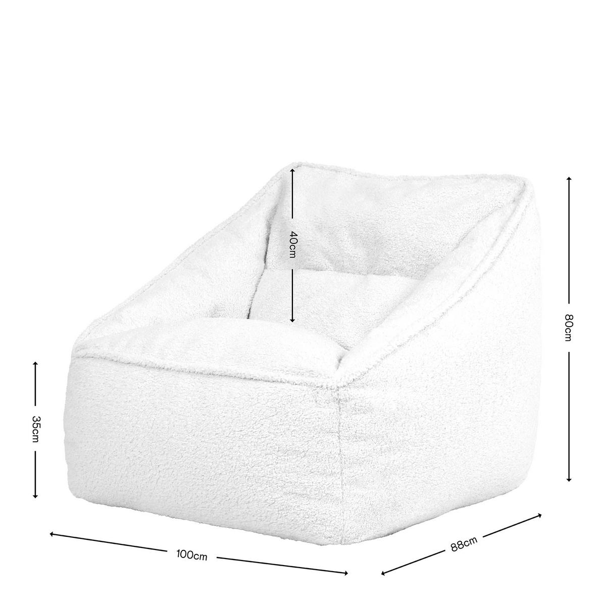 SITZSACK Sessel Borg Natalia - Creme, Kunststoff/Textil (100/100/88cm) - icon
