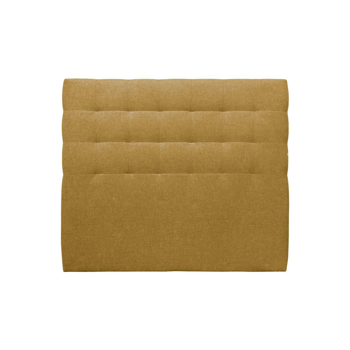 KOPFTEIL gepolstert - Gesteppt – gelber Stoff - 160 cm - Gelb/Beige, Karton/Holz (160/120/10cm) - Sommeil de Plomb