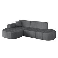 ECKSOFA Ottomane Links LIVO-L1 - 252x173x79,5 cm Dunkelgrau - Dunkelgrau, Holzwerkstoff/Textil (252/173cm) - ALTDECOR