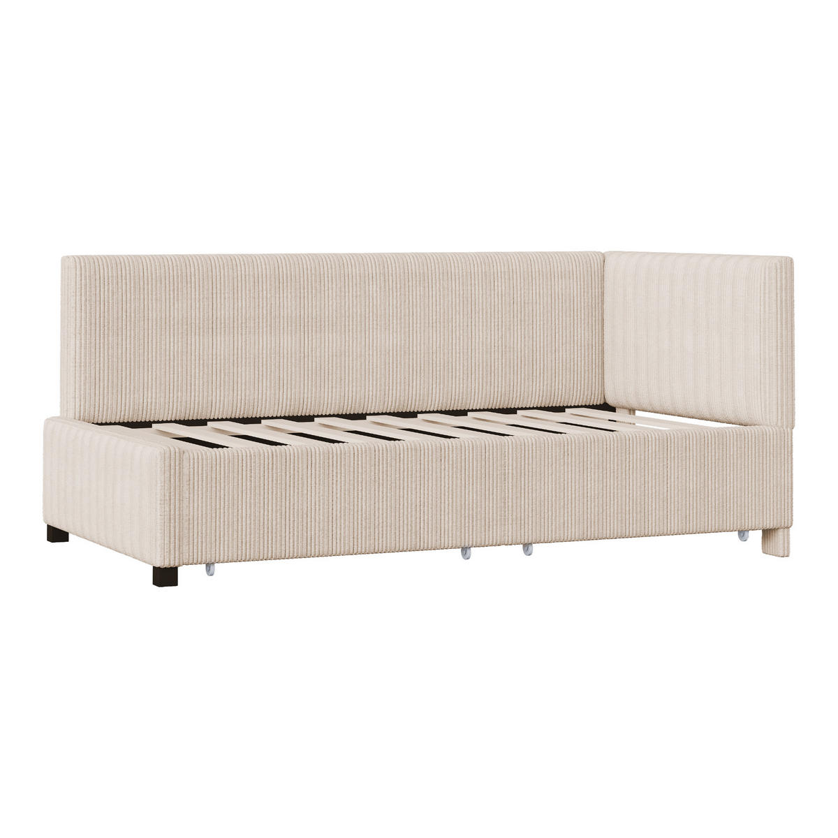 KINDERBETT 90/200 cm DE-01911, in Beige, mit Sofafunktion und 2 Schubladen - Beige, Holzwerkstoff (90/200cm) - ComfortXL