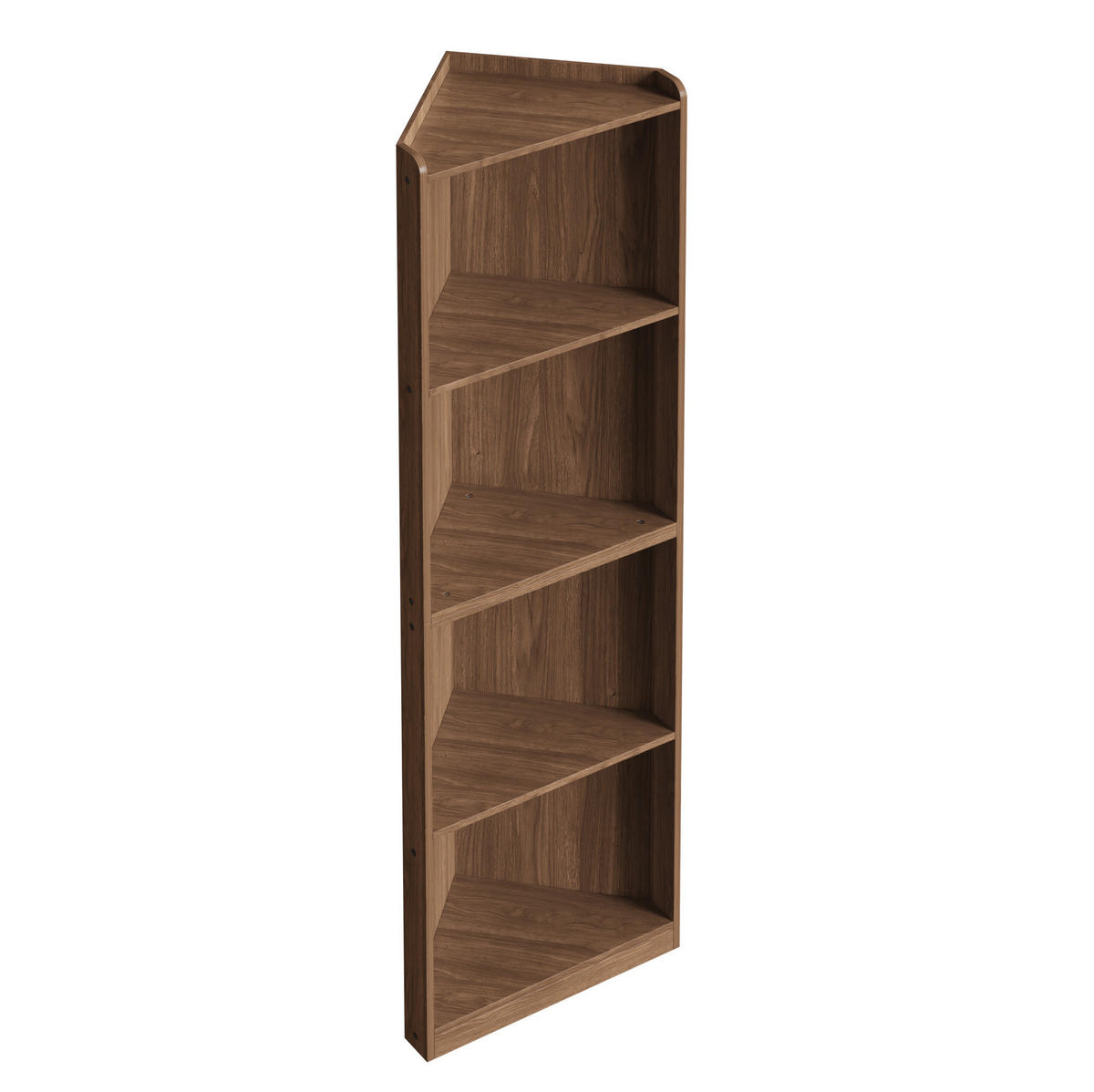 ROHOVÝ regál z MDF 55x32x180 cm hnědý v dekoru ořechu s ochranou proti převrácení, úspora místa - barva vlašského ořechu, kompozitní dřevo (55/180/32cm) - Modfu