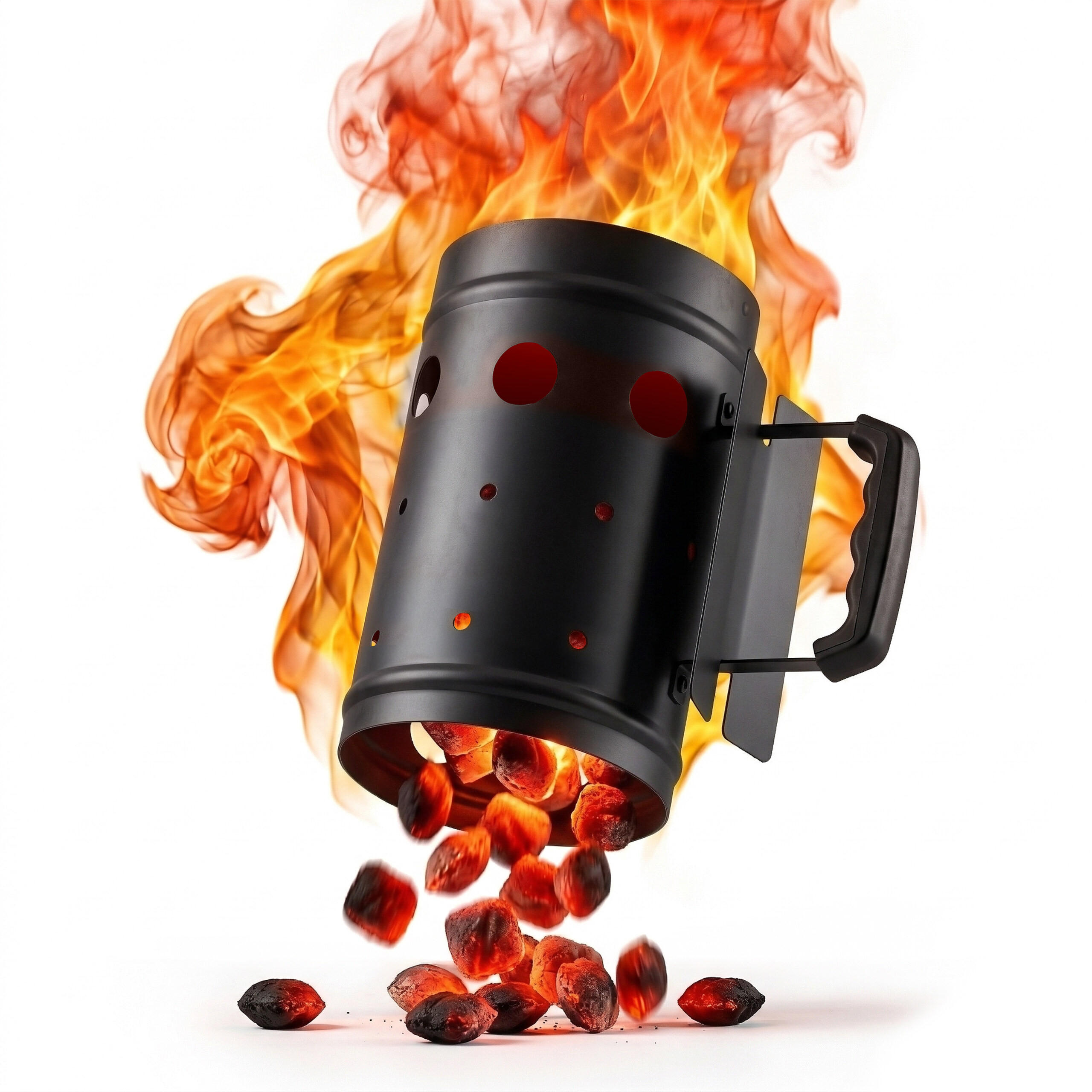 ANZÜNDKAMIN - Schwarz, Kunststoff/Metall (24/27/16cm) - Relaxdays