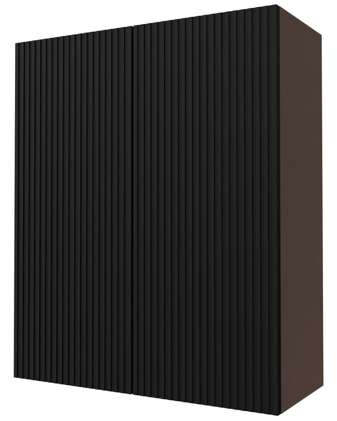 Feldmann-Wohnen Küchenhängeschrank Schwarz, Dunkelgrau 80x96x32.5 cm